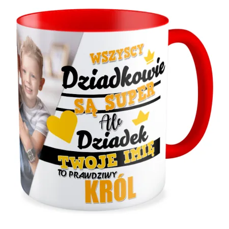 FOTO Kubek czerwony 330ml dla BABCI